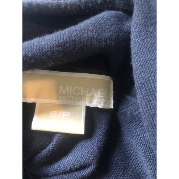 FREE W/PURCH Michael Michael Kors Oversized Half Sleeve Cardigan Sweater Navy XS - Picture 6 of 8